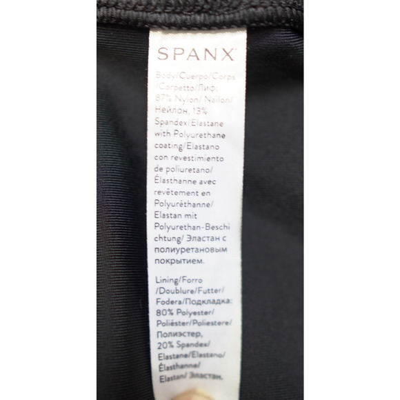 Spanx High Waist Faux Leather Leggings Shiny Black Athleisure Pants Size L EUC - Picture 10 of 13